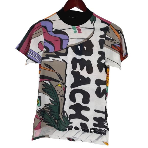 Adidas originals graffiti beach tee size XS NWT - Picture 1 of 8